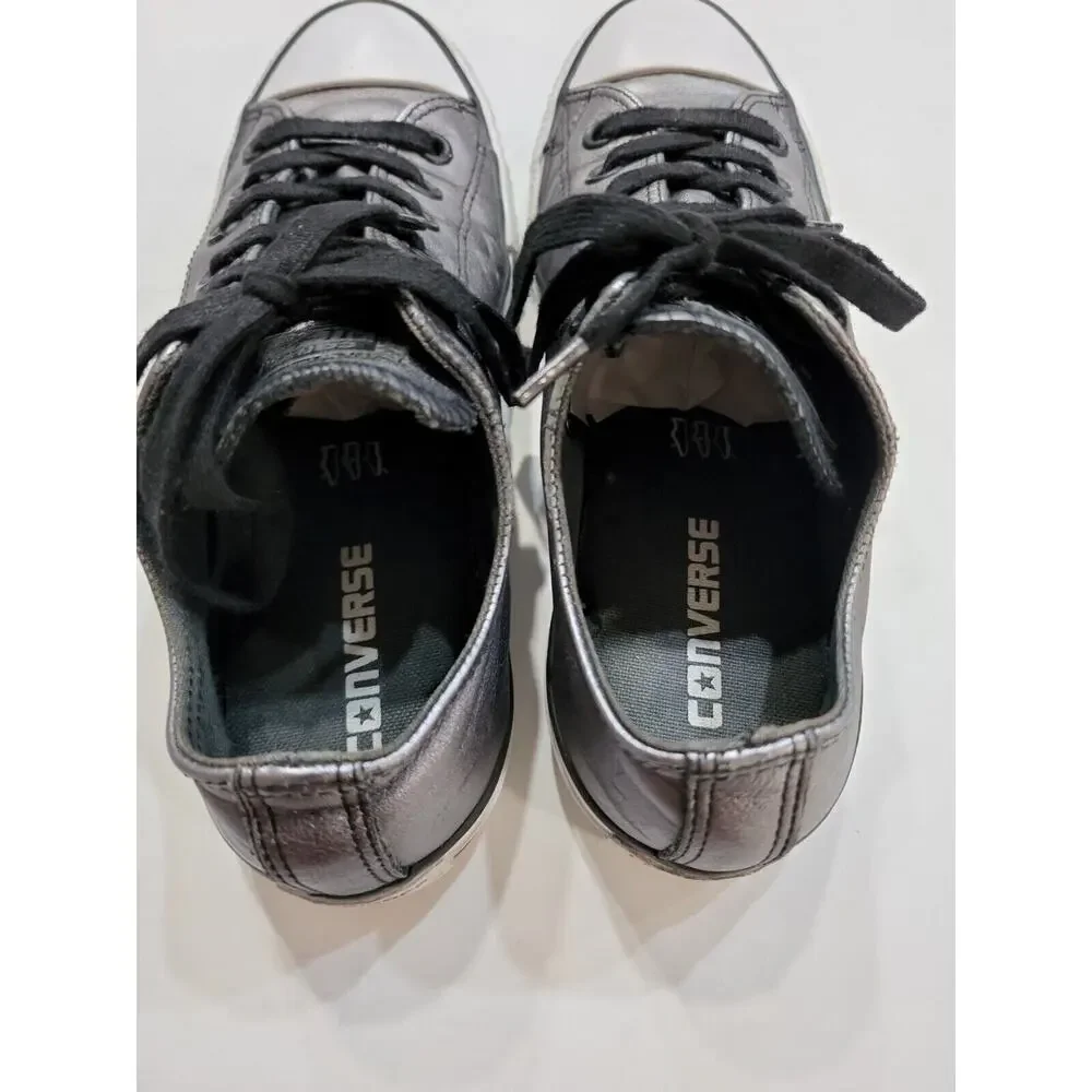 Converse All Star Women's Shoes Metallic Leather Chuck Taylor 544924C SZ 8